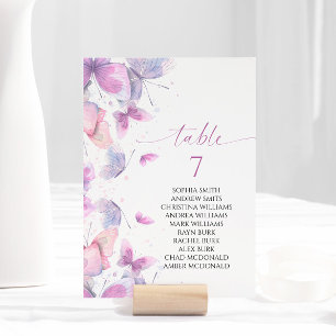 Butterflies  Table Number Seating Chart Cards