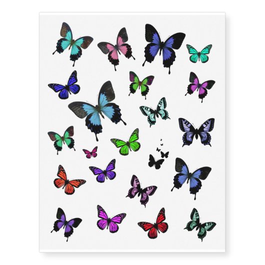 Butterflies - temporary tattoos (Front)