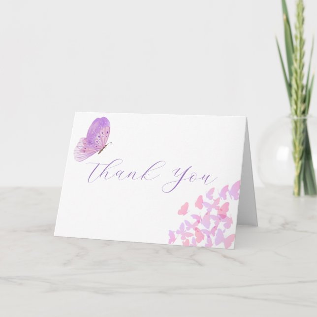 Butterflies Thank You Card (Front)