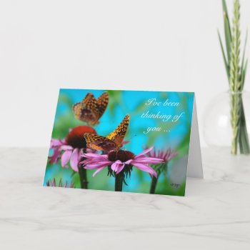 Butterflies - Thinking Of You Card by LoisBryan at Zazzle