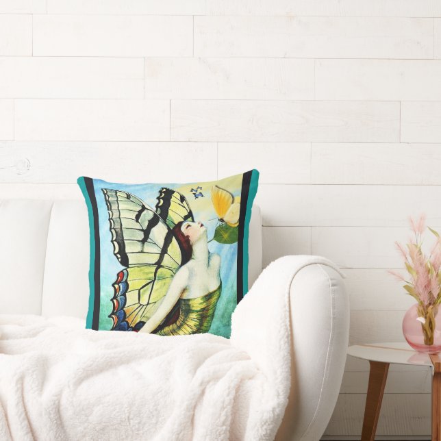 Butterflies Throw Pillow (Couch)