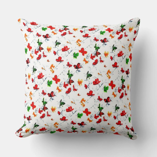 Butterflies Throw Pillow (Front)