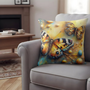 Butterflies Throw Pillow