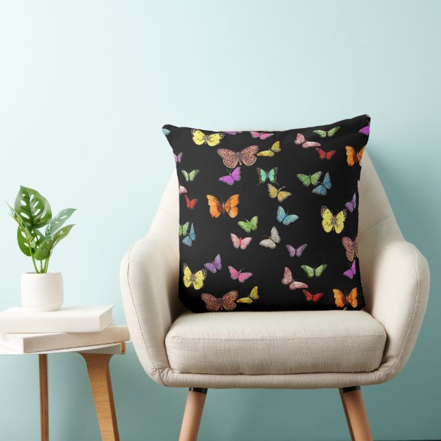 Butterflies Throw Pillow (Chair)
