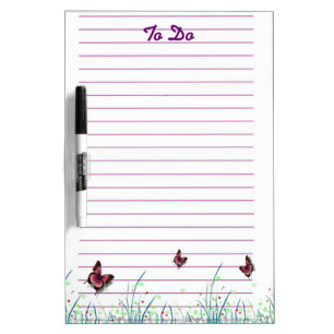 Butterflies To Do List Dry Erase Board