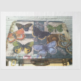 butterflies- travel suitcase tissue paper