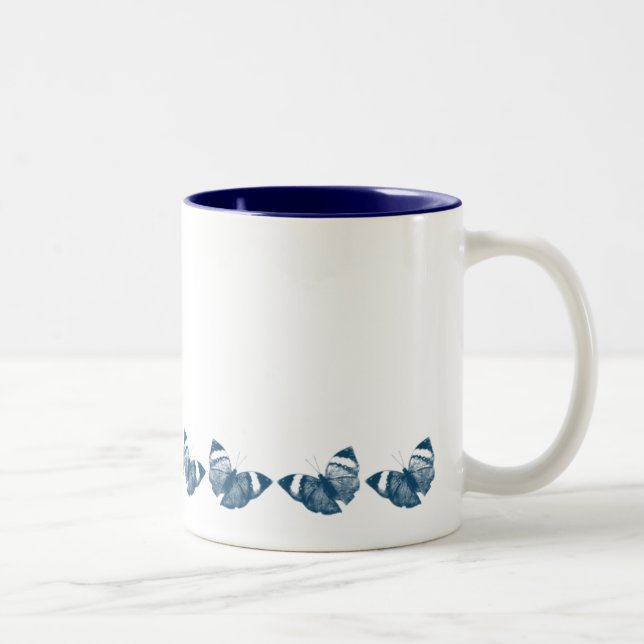 Butterflies Two-Tone Coffee Mug (Right)