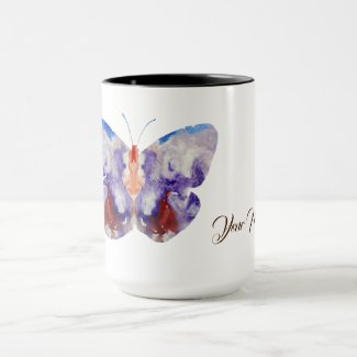 Butterflies Watercolor Art Custom Name