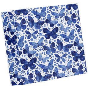 Butterflies Watercolor Blue  3 Ring Binder
