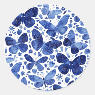 Blue Butterfly Sticker – Moon Light Sticker Co.