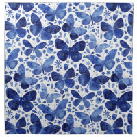 Butterflies Watercolor Blue