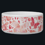 Butterflies Watercolor Coral Pink Bowl<br><div class="desc">Coral pink and white watercolor butterfly painting.</div>