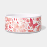 Butterflies Watercolor Coral Pink Bowl<br><div class="desc">Coral pink and white watercolor butterfly painting.</div>