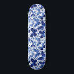 Butterflies Watercolor Indigo Blue Skateboard<br><div class="desc">Indigo blue and white watercolor butterfly painting.</div>