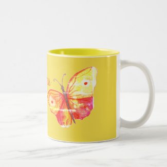 Butterflies Watercolor  Orange