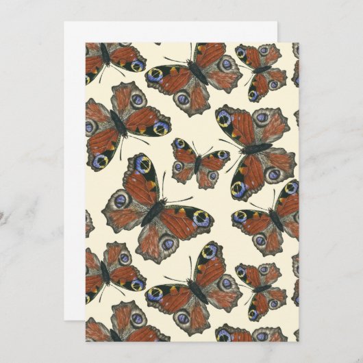 Butterflies watercolor pattern (Front/Back)