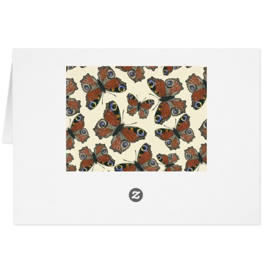 Butterflies watercolor pattern (Back Horizontal)