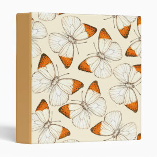 Butterflies watercolor pattern binder