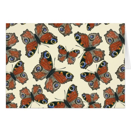 Butterflies watercolor pattern cards (Front Horizontal)