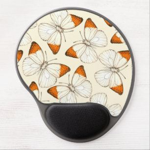 Butterflies watercolor pattern gel mouse pad