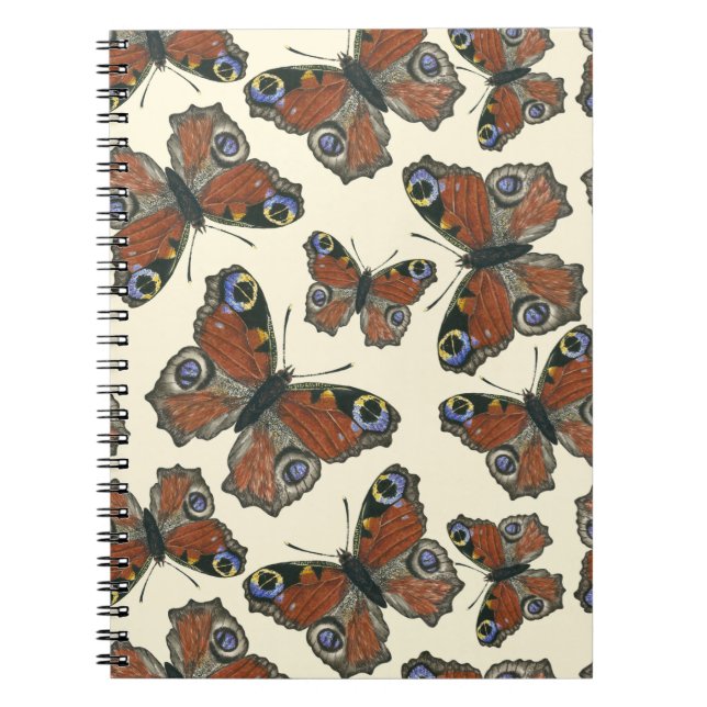 Butterflies watercolor pattern notebook (Front)