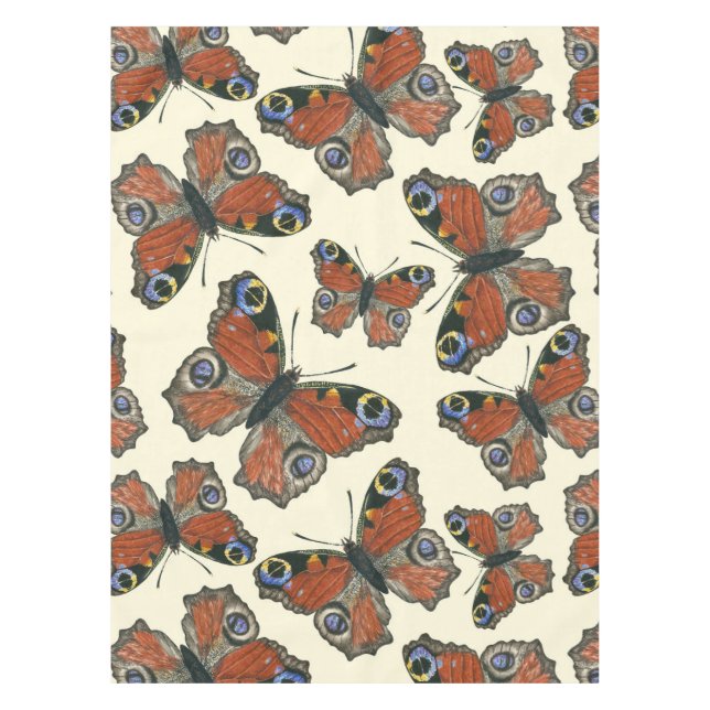 Butterflies watercolor pattern tablecloth (Front)