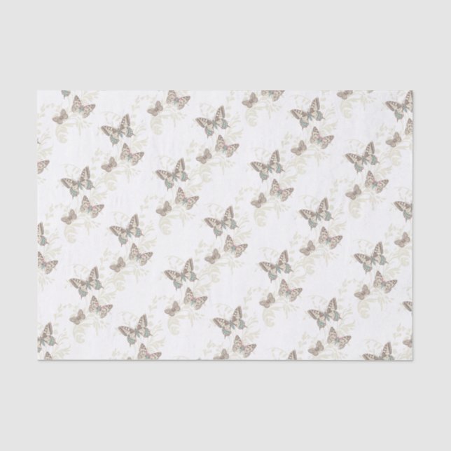 Butterflies wedding or occasion gift tissue paper (Front)