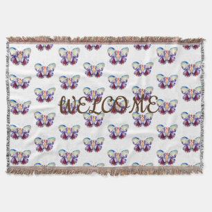 Butterflies Welcome Thow Blanket