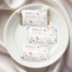 Butterflies Wildflower Blush Bridal Shower Hershey's Miniatures