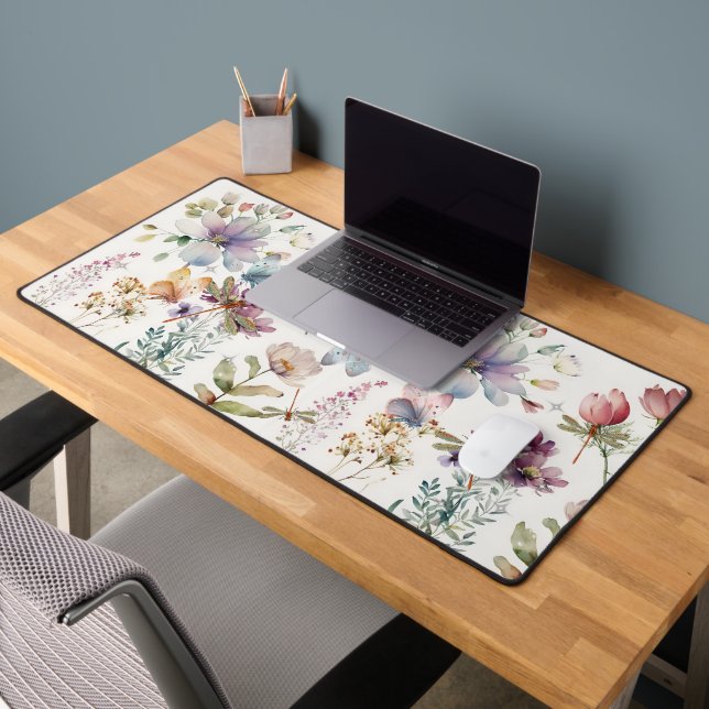 Butterflies & Wildflowers Desk Mat (Office 2)