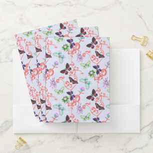 Butterflies William Morris Design Style Pocket Fol Folder