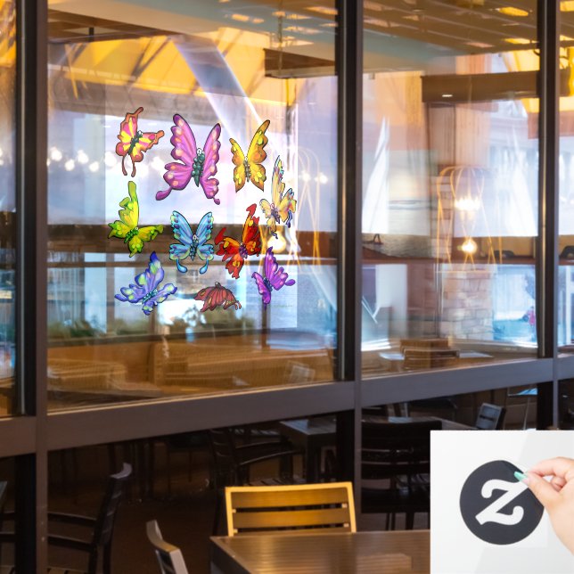 Butterflies Window Cling (Restaurant Window)