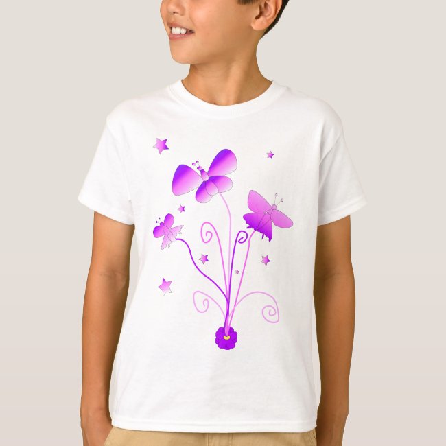 Butterflies with Flower Kids T-shirt