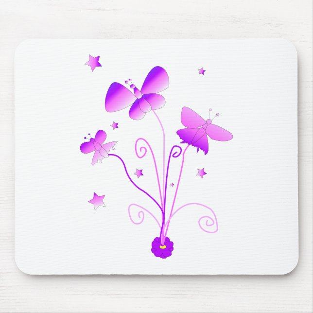 Butterflies with Flower Mousepads (Front)