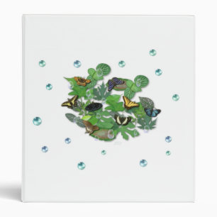 Butterflies with sheets, rain drop, pearls binder