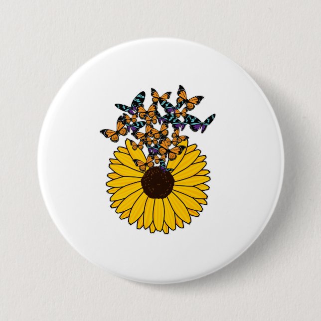 Butterflies with Sunflower Button (Front)