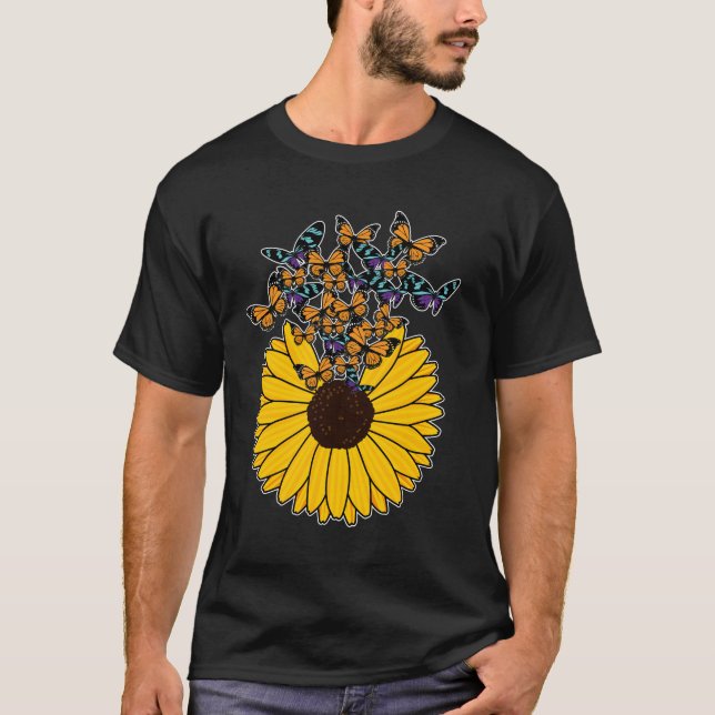 Butterflies with Sunflower T-Shirt (Front)