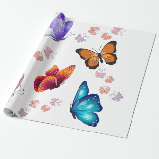 butterflies wrapping paper