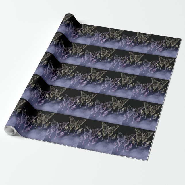 Butterflies wrapping paper (Unrolled)
