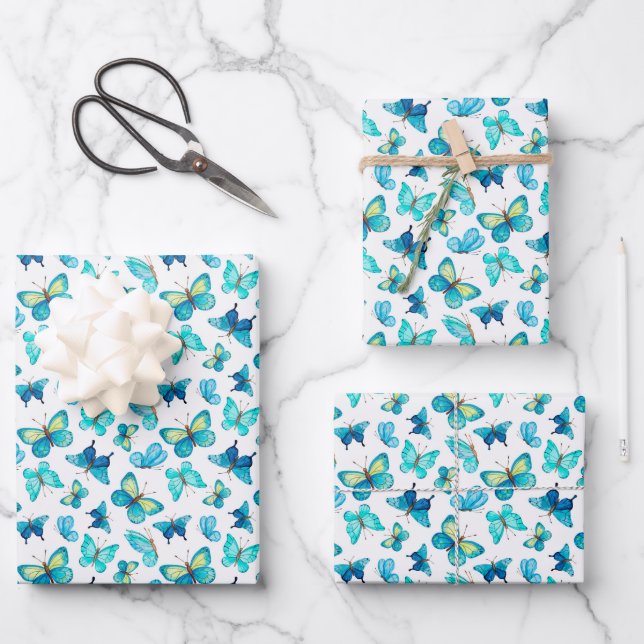 Butterflies Wrapping Paper Sheets (Front)