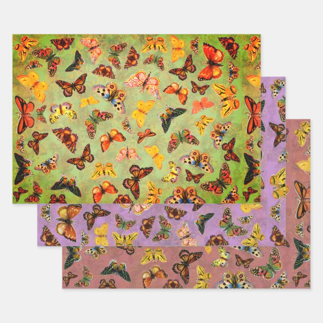 Butterflies Wrapping Paper Sheets (Set)