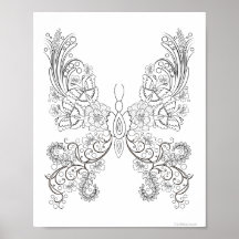 Butterflowers #17 Fantasy Coloring