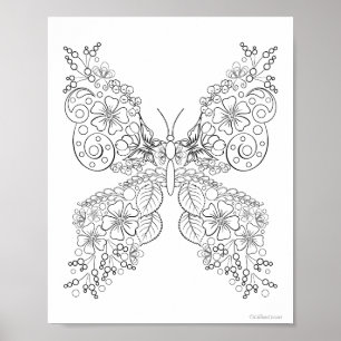 Butterflowers #8 Coloring Poster