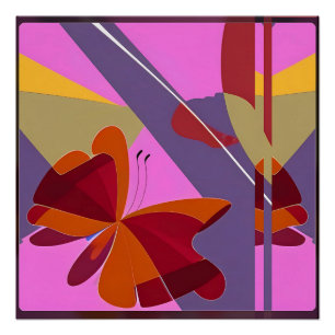 Butterflown Abstract - Ken Gage Art Poster