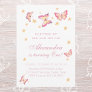 Butterfly 1st Birthday, Pink Baby Girl Party Invitation