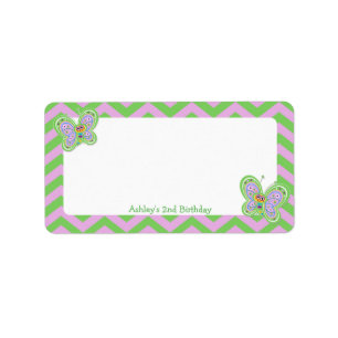 Butterfly 2nd Birthday Scrapbook Embellishment 2 Label