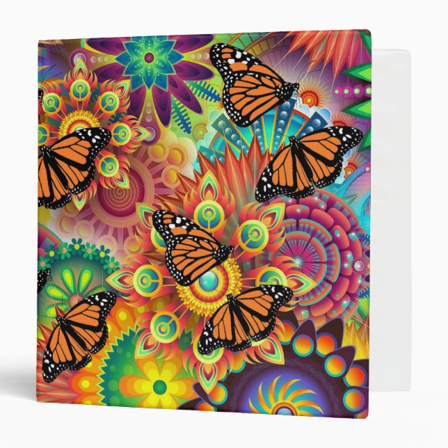 Butterfly 3 Ring Binder (Front/Inside)