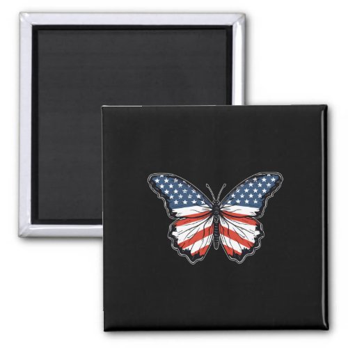 Butterfly 4th Of July Patriotic Men Boys American  Magnet
