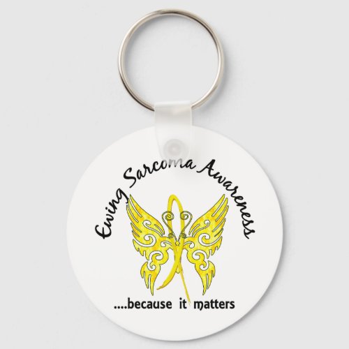 Butterfly 61 Ewing Sarcoma Keychain