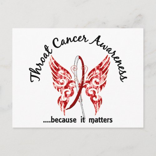 Butterfly 61 Throat Cancer Postcard